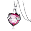 Glass Heart Cremation Ashes Pendant Necklaces