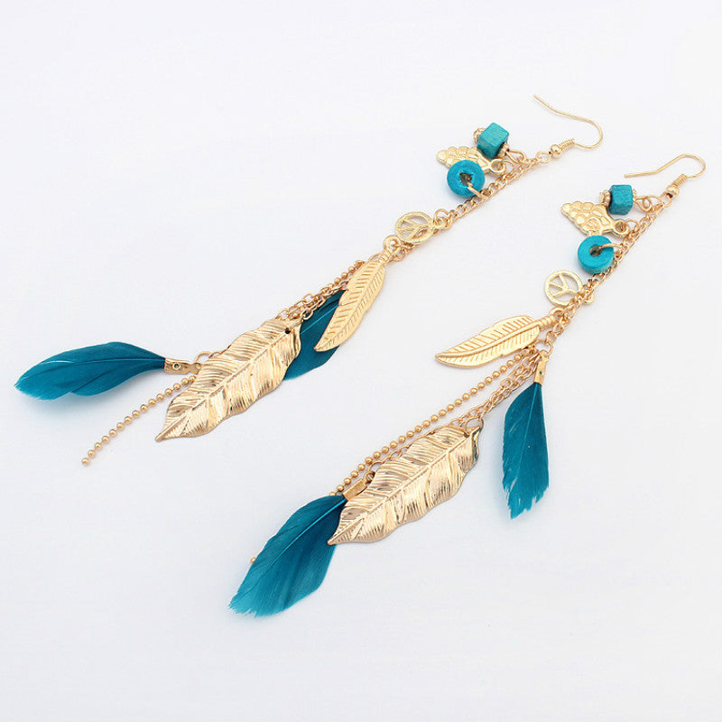 Dylan's Elegant  Feather Dangle Earring Collection