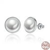 925 Sterling Silver Elegant White Pearl  Earrings