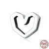 925 Sterling Silver Heart Charms Love Bead For Reflection Charm Bracelet