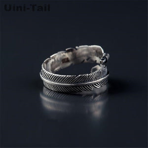Stunning 925 Sterling Silver Feather Ring