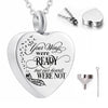 Heart Cremation Urn Necklace for Ashes