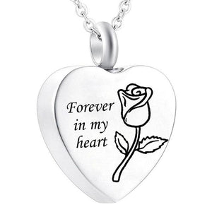 Heart Cremation Urn Necklace for Ashes