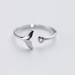 925 Sterling Silver Whale Tail Ring