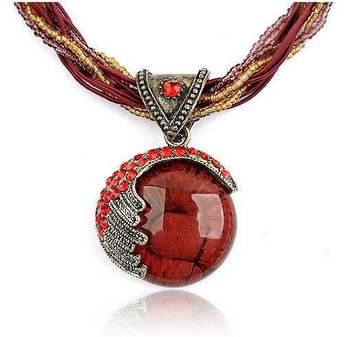 Handmade Boho Crystal Necklace