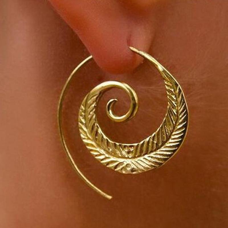 Circle Leaf Earring Collection