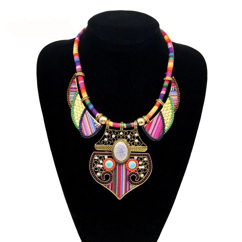 Multicolor Tribal Choker Necklace