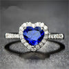 Sapphire S925 Sterling  Heart Ring