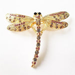 Lovely Dragonfly Crystal Brooch