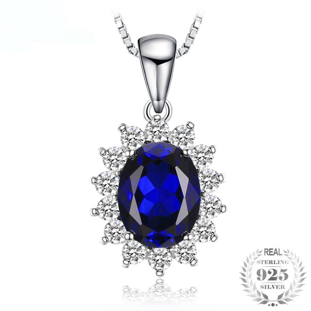 Royal Blue 3.2ct Sapphire 925 Sterling Silver Pendant