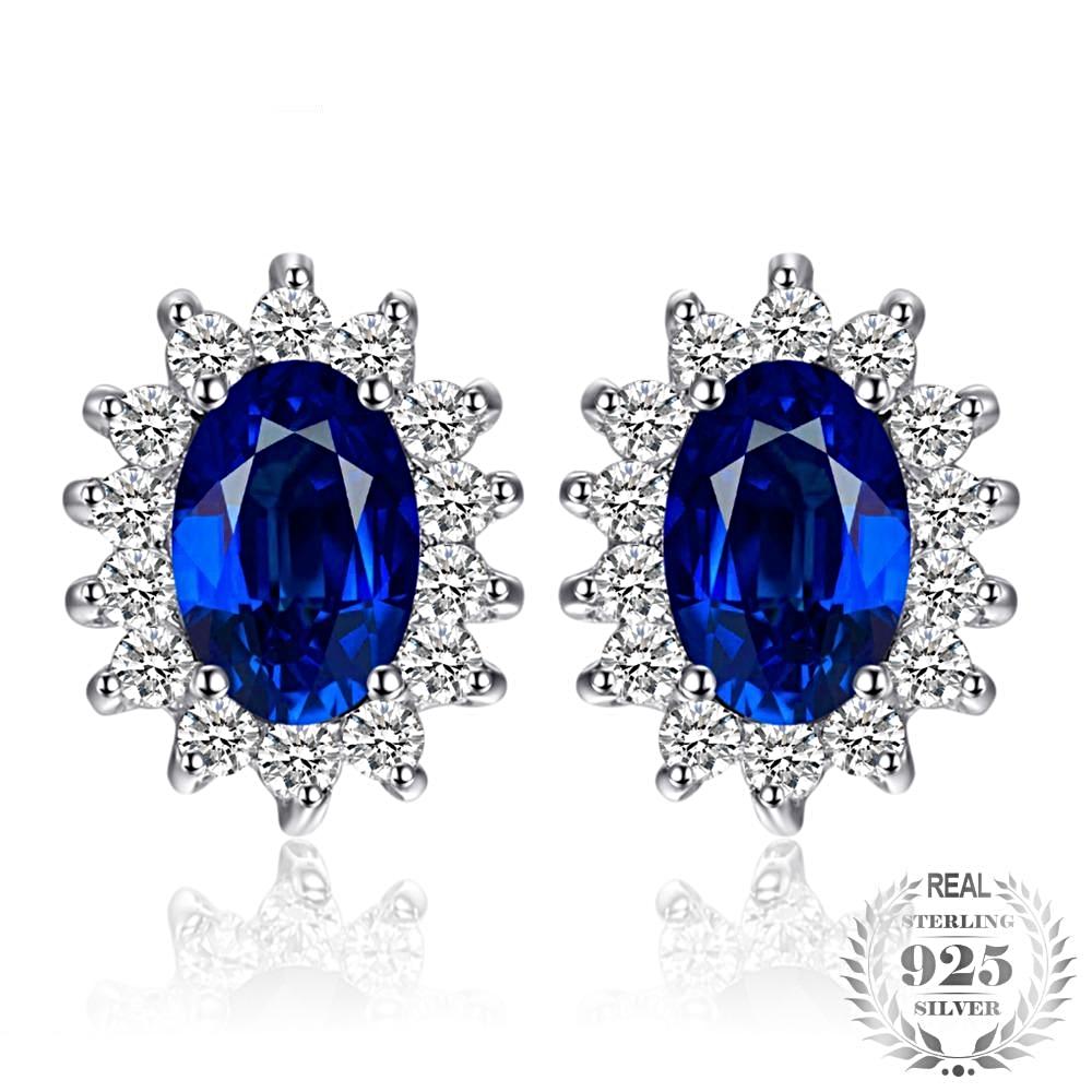 Royal Blue 1.5ct Sapphire 925 Sterling Silver Earrings