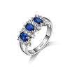 Silver Blue Sapphire Fine 925 Sterling Ring