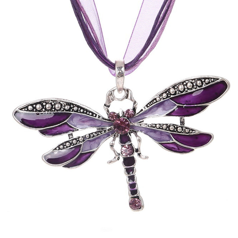 Silver Dragonfly Pendant