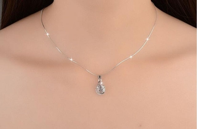 Moonlight Opal Silver Tears Necklace