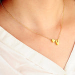 Tiny Golden Heart Personalized Necklace