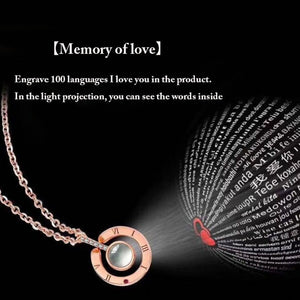 I love you Projection Necklace