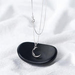 925 Sterling Silver Beautiful Moon Necklace