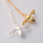 925 Sterling Silver Bee Necklace
