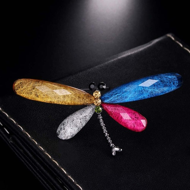Multicolor Dragonfly Brooch