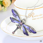 Dragonfly Rhinestones Charms Chic Necklace
